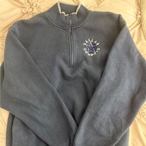 Vintage NFL Dallas Cowboys Men's Navy Zip-Up Sweater